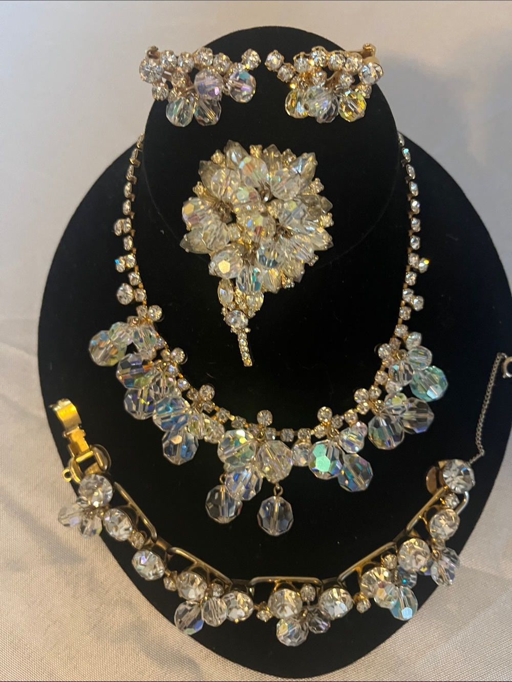Juliana  cha cha Crystal Necklace and Bracelet Set - Clear - Picture 2 of 6